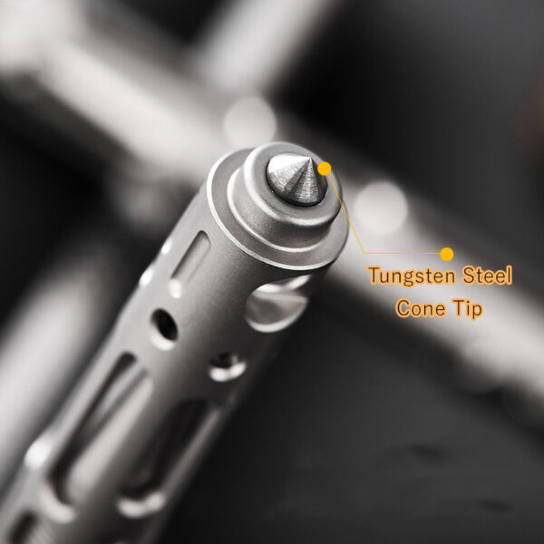 Mini Titanium Alloy Tactical Pen Multifunctional Tungsten Steel Tip Window Breaker Tool Outdoor Self-Defense Pen Tipper