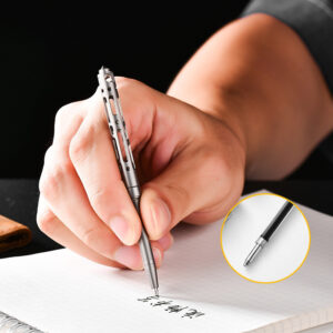 Mini Titanium Alloy Tactical Pen Multifunctional Tungsten Steel Tip Window Breaker Tool Outdoor Self-Defense Pen Writing