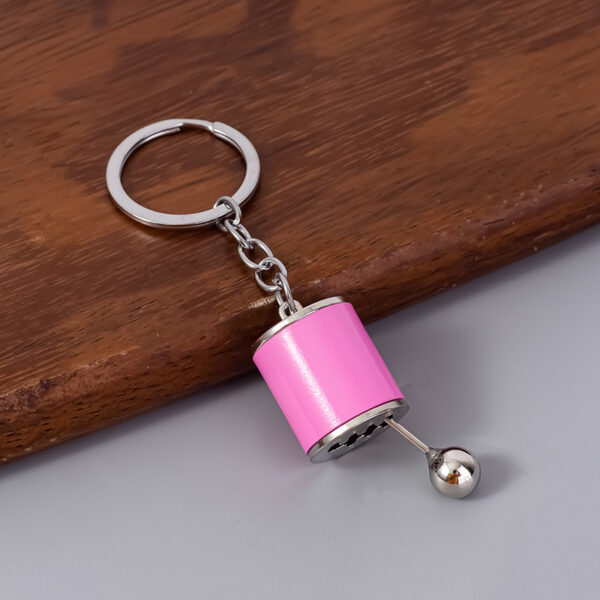 Six-Speed Gear Shift Keychain Manual Transmission Pendant Pink 2