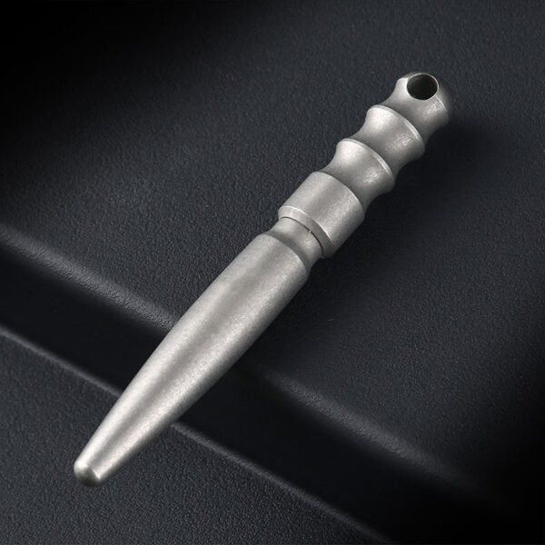 Stone Washed Titanium Alloy EDC Tactical Pen Mini Self-Defense Pen Window Breaker Camping Pen 2