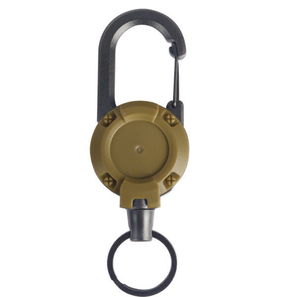 Khaki Backpack Steel Rope Retractable Keychain Outdoor Fishing Anti-Loss Hand Strap