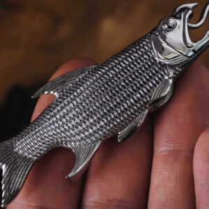 Stainless Steel Fish Keychain Bottle Opener Multifunctional Pendant 4