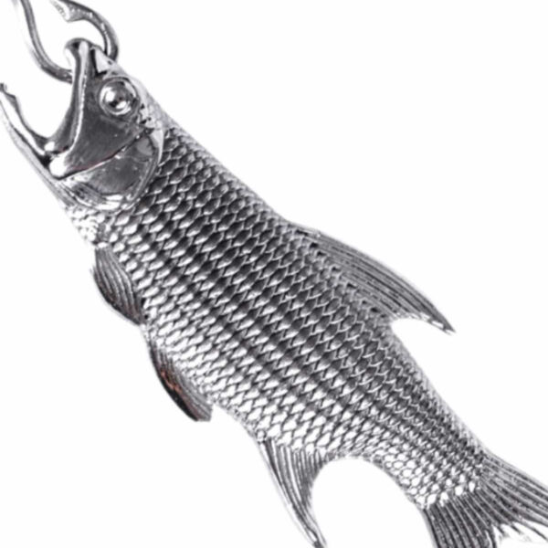 Stainless Steel Fish Keychain Bottle Opener Multifunctional Pendant 5