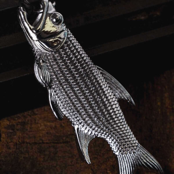 Stainless Steel Fish Keychain Bottle Opener Multifunctional Pendant